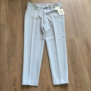 Anne Klein tapered slim steel blue gray pant NWT